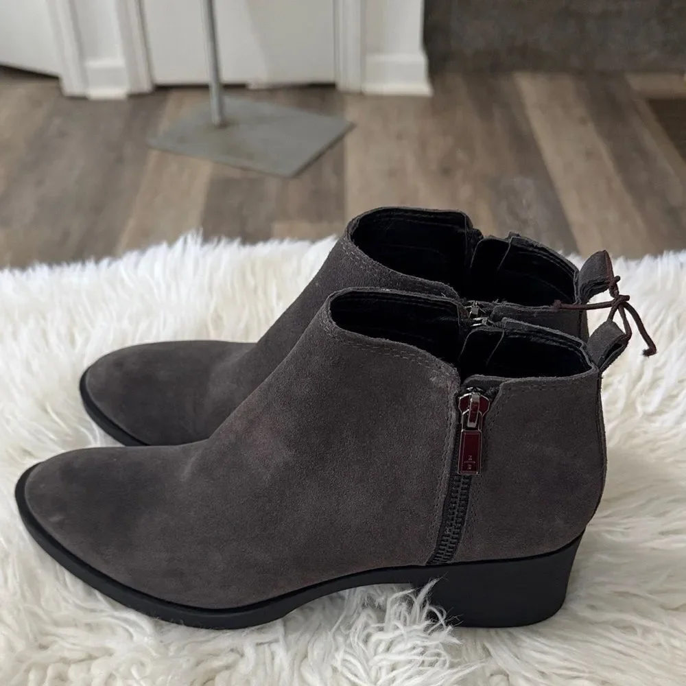 Kenneth Cole Women's Suede Gray Ankle Boots Size 7.5 NWOT